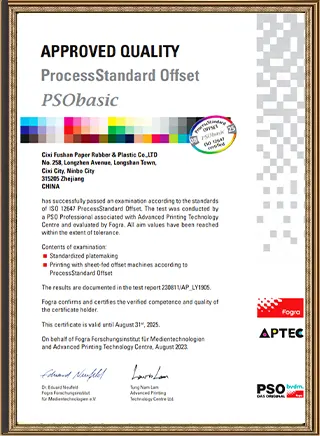 Certificación de calidad de impresión